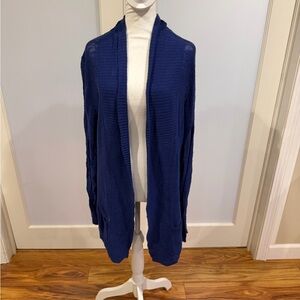 Banana Republic Blue Open-Front Cardigan